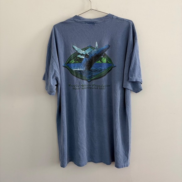 Oceanfront Other - Oceanfront Pacific Whale Foundation Maui Whalewatch 2001 Blue T-Shirt Large